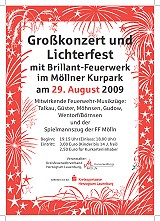 Lichterfest am 29. August 2009 in Mölln - Anklicken um Plakat zu vergrößern