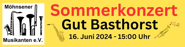 Sommerkonzert der Möhnsener Musikanten am 16. Juni 2024 auf Gut Basthorst