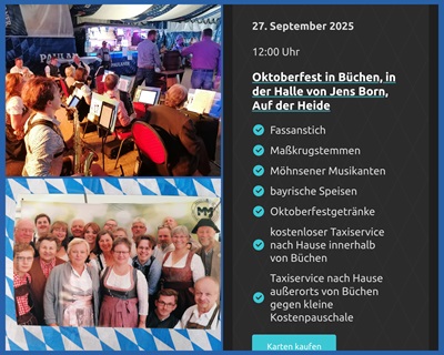 Oktoberfest in Büchen mit den Möhnsener Musikanten